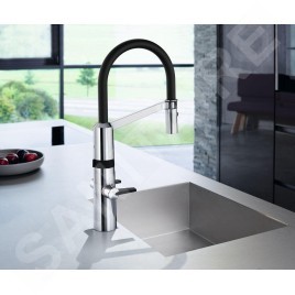 Hansa Fit - Mitigeur électronique d’évier Hybrid, sans contact, noir/chrome 65252213
