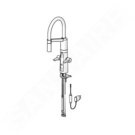 Hansa Fit - Mitigeur électronique d’évier Hybrid, sans contact, noir/chrome 65252213