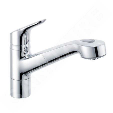 Kludi Objekta - Mitigeur d’évier avec douchette extractible, chrome 325810575