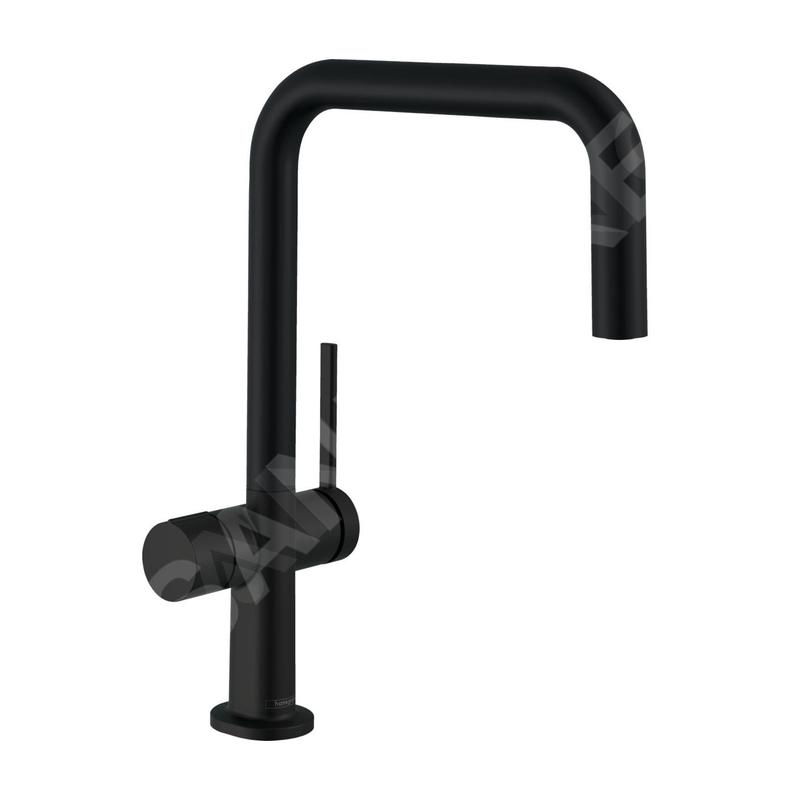 Hansgrohe M54 - Mitigeur d'évier Talis U 220, avec vanne d'arrêt, noir mat 72807670