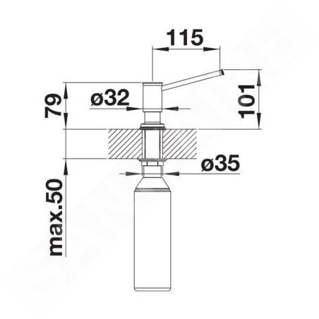 Blanco Accessoires - Distributeur de liquide-vaisselle Livia, chrome 521291