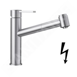 Blanco Ambis S - Mitigeur d'évier avec bec extractible, inox brossé 525124