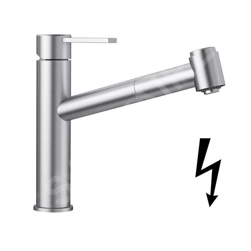 Blanco Ambis S - Mitigeur d'évier avec bec extractible, inox brossé 525124