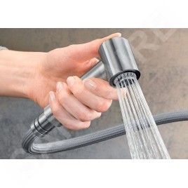 Blanco Ambis S - Mitigeur d'évier avec bec extractible, inox brossé 525124