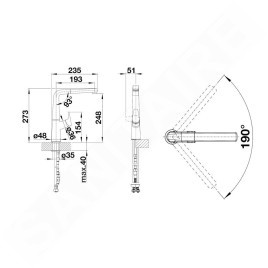 Blanco Avona S - Mitigeur d'évier avec bec extractible, blanc doux 526929