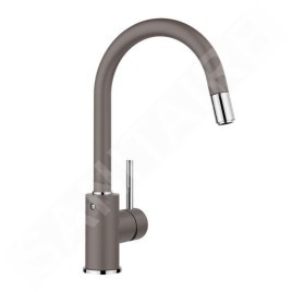 Blanco Mida S - Mitigeur d'évier avec bec extractible, gris/chrome 526967