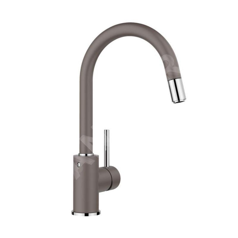 Blanco Mida S - Mitigeur d'évier avec bec extractible, gris/chrome 526967