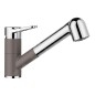 Blanco Wega S - Mitigeur d'évier avec douchette extractible, gris/chrome 526983