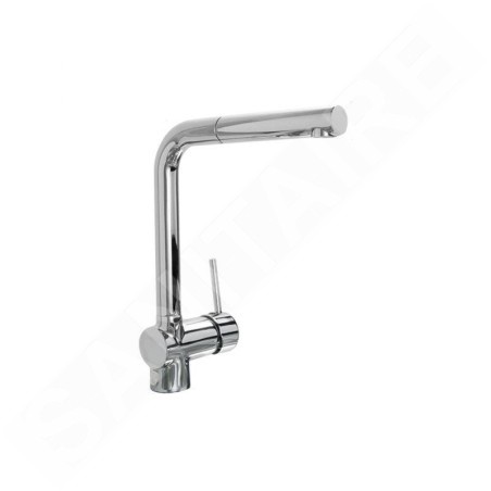 Alveus Robinetterie - Mitigeur d’évier avec douchette extractible, chrome 1096119