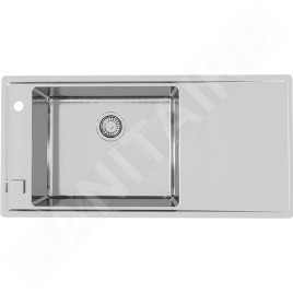 Alveus Stricto - Évier, 980x472 mm, avec commande du vidage, bac à gauche, inox 1124373