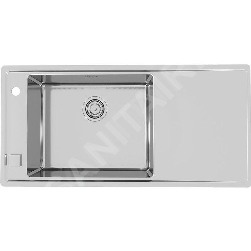 Alveus Stricto - Évier, 980x472 mm, avec commande du vidage, bac à gauche, inox 1124373