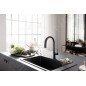 Hansgrohe Aqittura M91 - Mitigeur d'évier avec bec extractible et filtration, noir mat 76801670