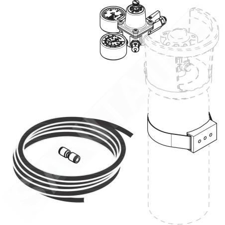 Hansgrohe Aqittura M91 - Kit d'extension pour bouteille de CO2 de 2 kg 76819000