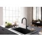 Hansgrohe Aqittura M91 - Mitigeur d'évier avec bec extractible et filtration, sBox, noir mat 76826670