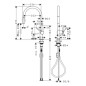 Hansgrohe M54 - Mitigeur d'évier Talis avec douchette extractible, chrome noir brossé 72800340