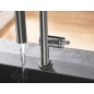 Hansgrohe M54 - Mitigeur d'évier Talis avec douchette extractible, chrome noir brossé 72800340