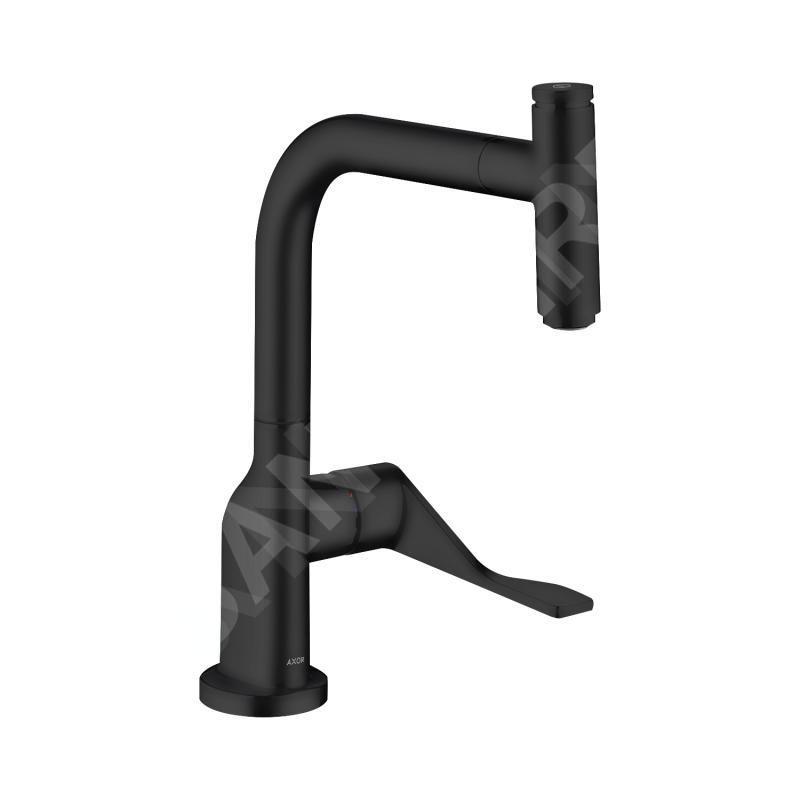 Axor Citterio - Mitigeur d'évier avec embout extractible, noir mat 39861670