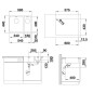 Blanco Andano 340/180 - Évier, 585x440 mm, inox 522975 Blanco Andano 340/180 - Évier, 585x440 mm, inox 522975