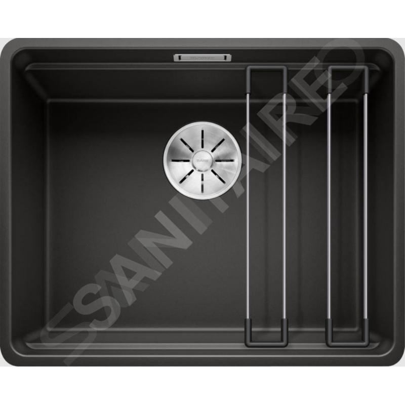 Blanco Etagon 500 - Évier en silgranit, 527x427 mm, avec rails, noir 526349