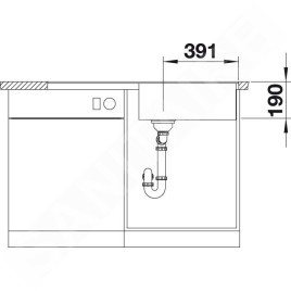 Blanco Metra XL 6 - Évier en silgranit, 990x490 mm, avec commande de vidage, noir 525933