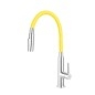 Novaservis Ferro - Mitigeur d'évier avec bras flexible, 2 jets, jaune / chrome 70730,0ZL