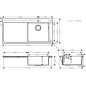 Hansgrohe Éviers - Évier à encastrer S715-F450, inox 43306800 Hansgrohe Éviers - Évier à encastrer S715-F450, inox 43306800