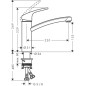 Hansgrohe Focus M41 - Mitigeur d'évier Focus, EcoSmart, chrome 31826000
