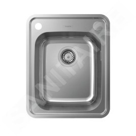 Hansgrohe Éviers - Évier encastré S412-F340 avec garniture de vidage automatique, inox 43334800