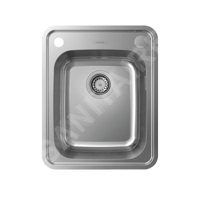 Hansgrohe Éviers - Évier encastré S412-F340 avec garniture de vidage automatique, inox 43334800