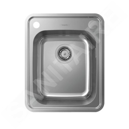 Hansgrohe Éviers - Évier encastré S412-F340 avec garniture de vidage automatique, inox 43334800