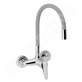 Novaservis Titania Iris New - Robinet d’évier avec bras flexible, gris argenté/chrome 94480,0S
