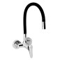 Novaservis Titania Iris New - Robinet d’évier avec bras flexible, entraxe 100 mm, noir/chrome 94484,0C