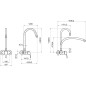 Novaservis Titania Iris New - Robinet d’évier avec bras flexible, entraxe 100 mm, noir/chrome 94484,0C