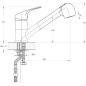 Bruckner Hoffer - Mitigeur d'évier avec douchette extractible, chrome 424.070.1