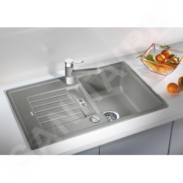 Blanco Zia 45 - Évier en silgranit, 780x500 mm, avec commande de vidage, noir 526012