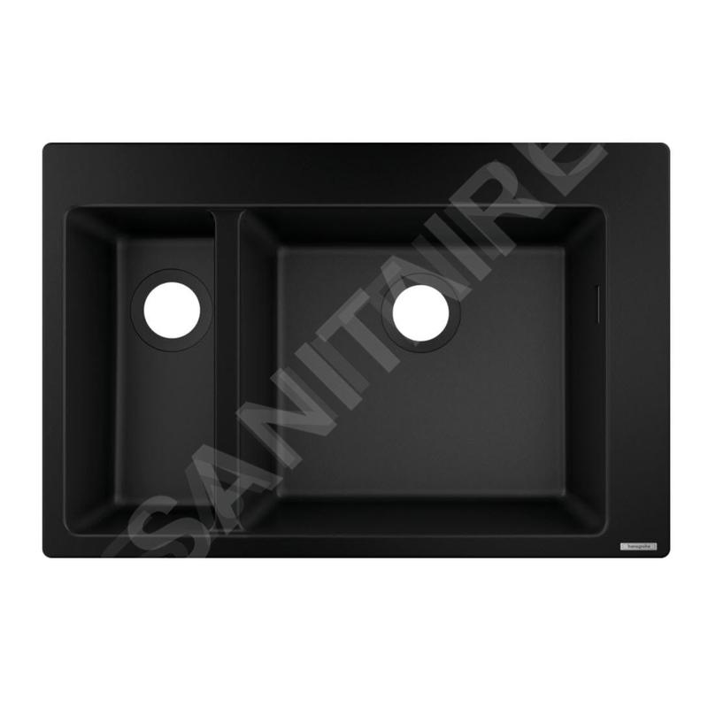 Hansgrohe Éviers - Evier encastré granit S510-F635, graphite noir 43315170 Hansgrohe Éviers - Evier encastré granit S510-F635, graphite noir 43315170