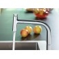 Hansgrohe M71 - Robinet de cuisine M7119-H200 2 trous avec douchette extractible, sBox, finition inox 73804800