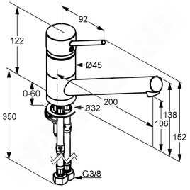 Kludi Scope - Mitigeur d’évier, chrome 339330575