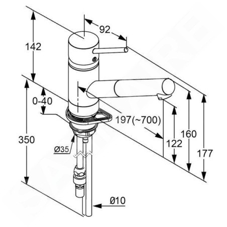 Kludi Scope - Mitigeur d’évier avec douchette extractible, chrome 339310575