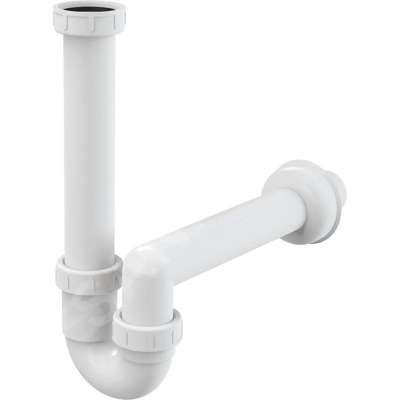 Alcadrain Siphons - Siphon tubulaire diamètre 40 mm avec écrou de trop-plein A80-DN40