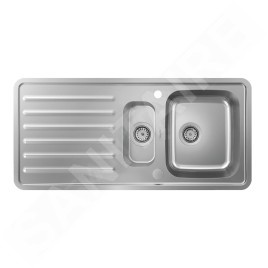 Hansgrohe Éviers - Évier encastré S4113-F540 avec égouttoir et garniture de vidage automatique, inox 43339800
