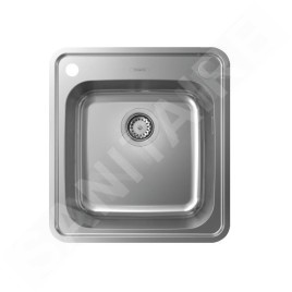 Hansgrohe Éviers - Évier encastré S412-F400 avec garniture de vidage automatique, inox 43335800