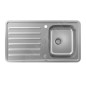 Hansgrohe Éviers - Évier encastré S4113-F340 avec égouttoir et garniture de vidage automatique, inox 43337800