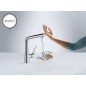 Hansgrohe M71 - Mitigeur d'évier Metris Select avec bec extractible, sBox, EcoSmart, chrome 73807000