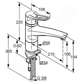 Kludi Mx - Mitigeur d'évier, chrome 399040562
