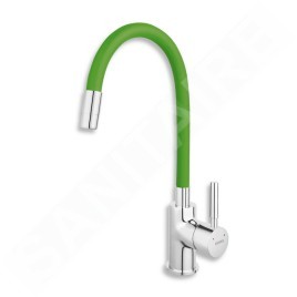 Novaservis Ferro - Robinetterie d’évier avec bec flexible, vert/chrome 70710,0Z