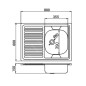 Novaservis Éviers - Evier 600x800 mm, acier inoxydable DR60/80L