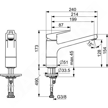 Hansa Twist - Mitigeur d’évier, chrome 09142285