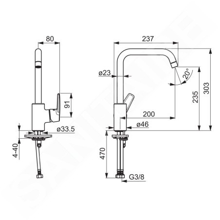 Hansa Polo - Mitigeur d’évier, chrome 51562293
