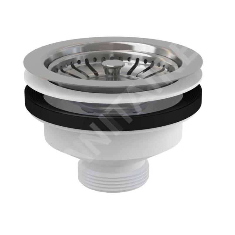 Alcadrain Accessoires - Sortie d'évier 6/4", grille en acier inoxydable A37